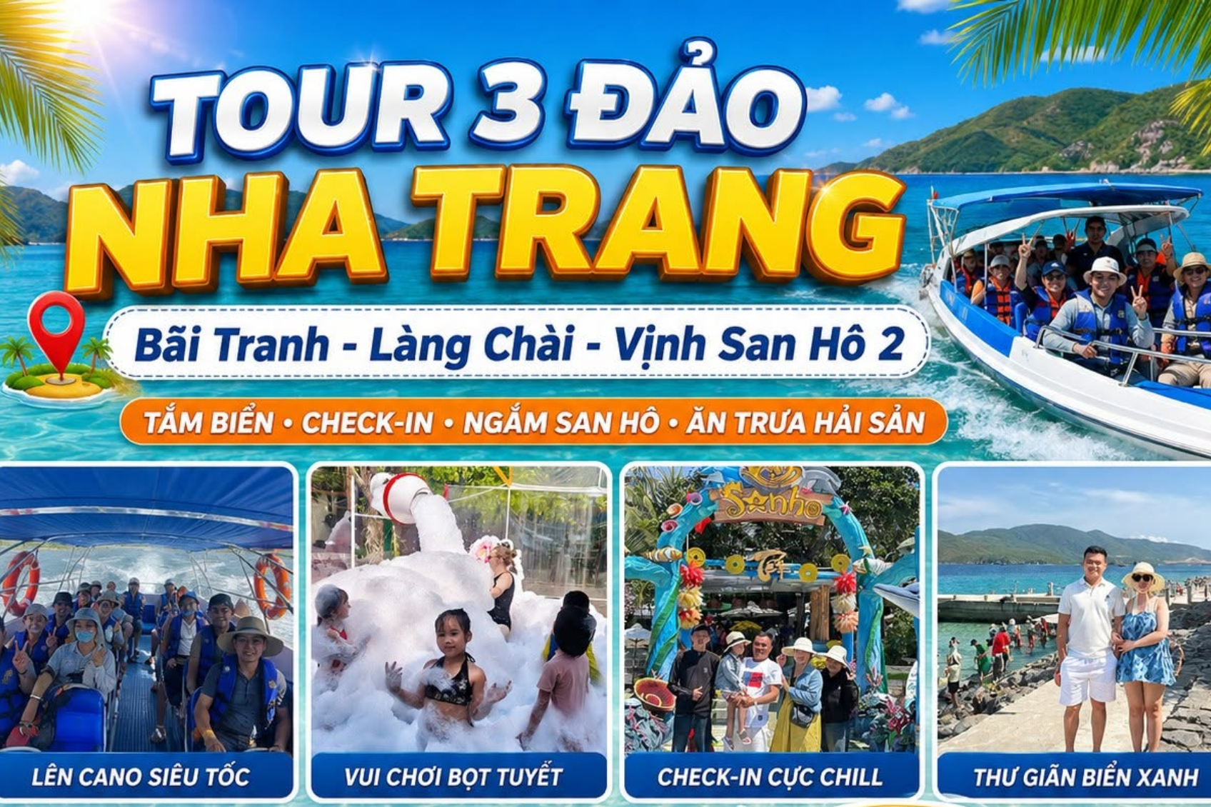 Tour 3 Đảo Nha Trang Hằng Ngày